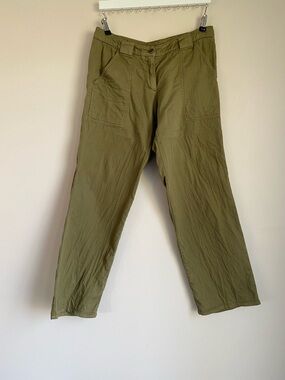 J.Crew green city fit casual cotton pants size 10
